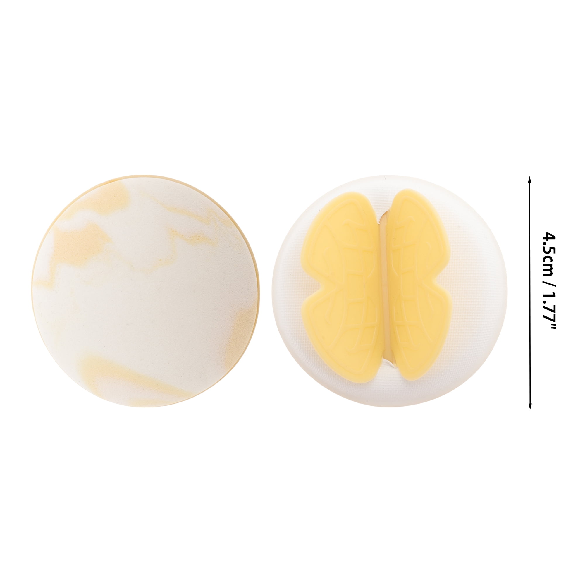 Unique Bargains 1 Pc Butterfly Face Makeup Sponge for Bedrooms Yellow