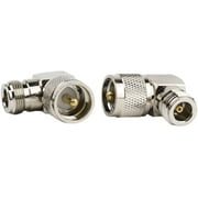 Eagles(TM)(Pack of 2)N Female to UHF Male PL-259 Right Angle Connector RF Coaxial Coax Adapter