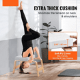 thumbnail image 2 of Yoga Headstand Bench - 300 lbs Capacity Inversion Chair - Family Gym Trainer - Wood Frame & PU Pad - Strength Balance - White, 2 of 7
