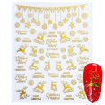 thumbnail image 1 of Uñas postizas, uñas postizas, regalos para mujeres, pegatinas de uñas navideñas con forma de copo de nieve y estrella, esmalte de uñas., 1 of 3