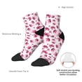 thumbnail image 4 of Goofa Lilies Flowers Pattern Non Slip Socks with Grips for Elderly, Crew Socks Yoga Hospital Socks Cushioned Sole Gripper Socks for Men Women, 4 of 5