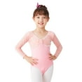 thumbnail image 4 of Little Girls Long Sleeve Dance Dress Ruffled Leotards Training Dress Girls Ballet Clothes Size 7-8T, 4 of 4