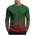 thumbnail image 2 of Fnnxeal Mens T-Shirts Fashion Long Sleeve Casual Crew Neck Fall Winter Wine Shirts for Men Size 4XL, 2 of 5