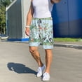thumbnail image 5 of Daiia Chinoiserie Floral Palm Tree Mens Woven Stretch Pajama Short,Short Pajama Pants-X-Large, 5 of 9