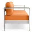 thumbnail image 4 of Modway Shore Outdoor Patio Aluminum Sofa in Silver Orange, 4 of 10