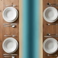 thumbnail image 4 of Table Runner 120 Inches Long for Kitchen Dining, Turquoise Yellow Ombre Dresser Scarf Farmhouse, Dining Table Decorations for Wedding/Parties, Farmhouse Modern Gradient Art 13 x 120 In, 4 of 8