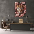 thumbnail image 5 of Mudket Framed Ready to Hang Pink Leopard Canvas Wall Art, Rose Floral Cheetah Print Room Decor, Animal Wall Art for Bedroom Living Room Bathroom Home Decor Romantic House Decor - 36"L x 24"W, 5 of 10