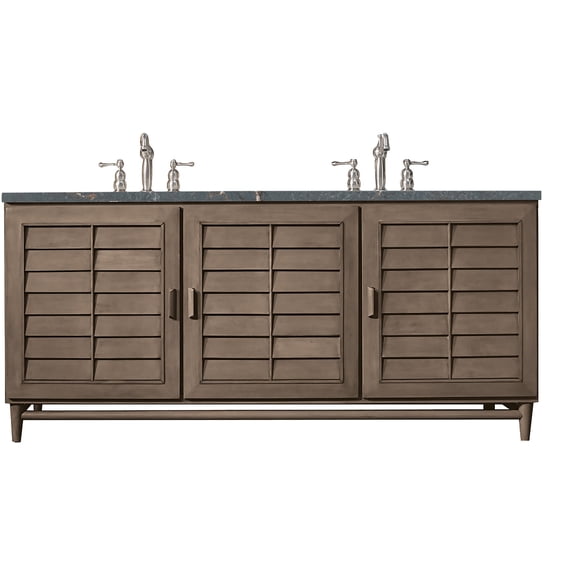 James Martin Vanities 620-V72-Fpbl Portland 72" Free Standing Double Basin Birch Wood