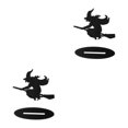 thumbnail image 3 of Maytalsory 1/2/3/5 Unique New Halloween Black Riding Witch - Exquisite Workmanship Fashionable And Festive Making Broom Witch 2PCS, 3 of 6