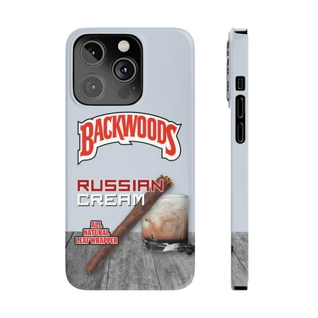 iPhone Slim Case Backwoods Russian Cream White Black Woods Vanilla Flavor - iPhone 14 Pro