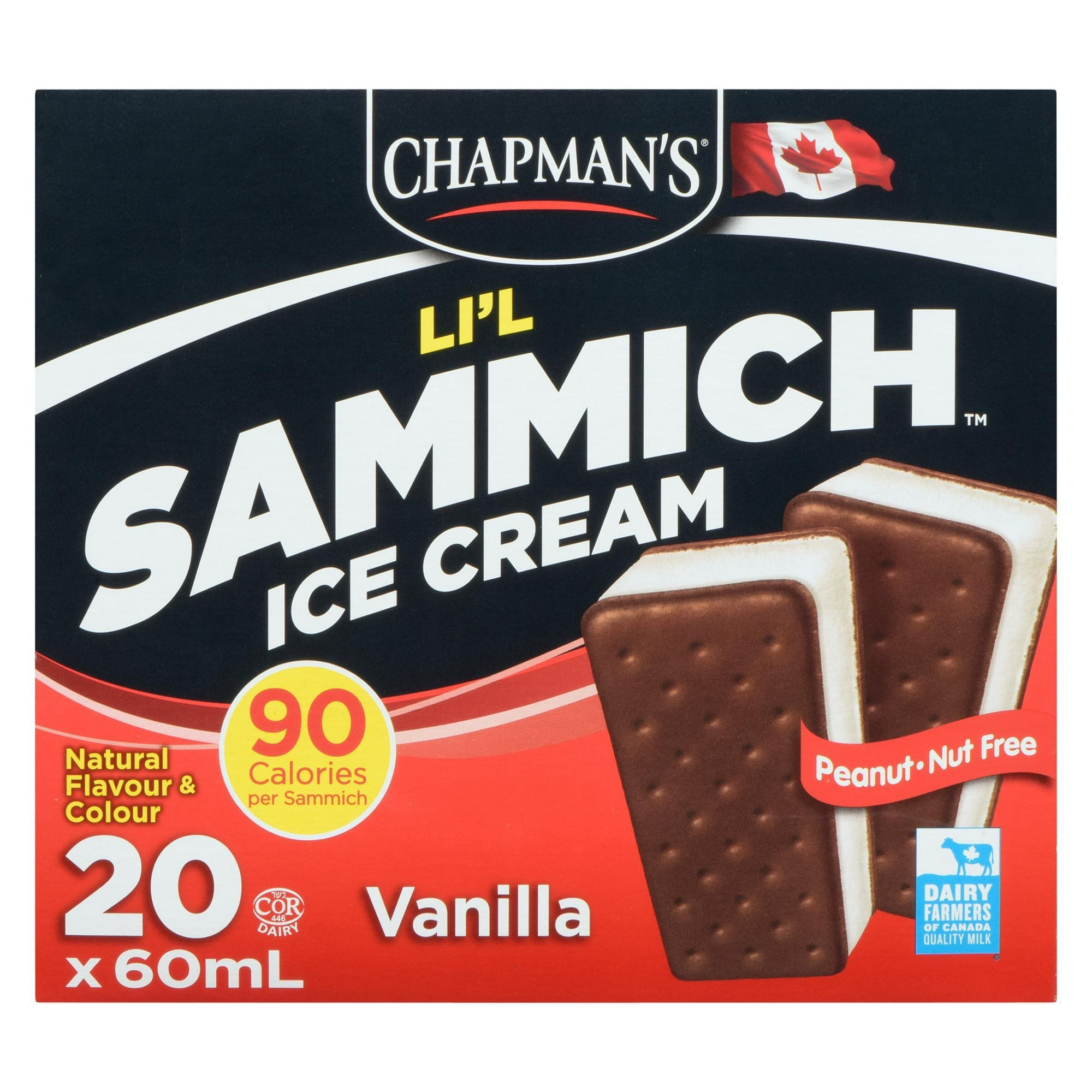 Chapman's Li'l Sammich Vanilla Ice Cream in a Box, 20 x 60mL