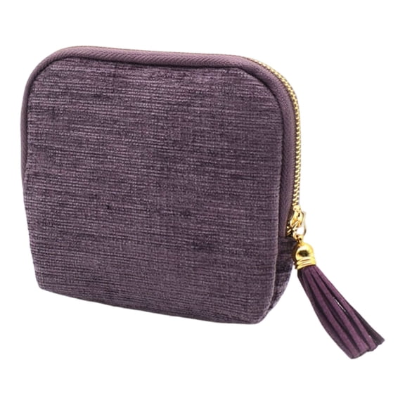Jewelry Case,Small Travel Jewelry Case, Portable Travel Jewelry Organizer Mini Travel Jewelry Bag with Tassel Zipper,Jewelry Organizer Storage Pouch for Earring Crystal Bracelet Ring(Purple)