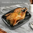 Nonstick Turkey Roasting Pan with Rack 17 x 14 inch Large Chicken