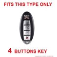 thumbnail image 3 of 2pcs Dobrev Black 4 Buttons Silicone Case Protector Key Fob Smart Car Remote Holder for Nissan GTR R35 (Black and Red), 3 of 3