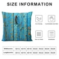 thumbnail image 5 of PHYHOO Blue Short Plush Pillow Covers Vintage Rural Farm Wood Board Square Pillow Case for Bedroom, Sofa, Car Decoration Both Sides, 5 of 5