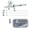 Master High Precision G444 Pro Set Dual-Action Gravity Feed Airbrush Set with 3 tips (0.2, 0.3 & 0.5 mm), 1/3 oz Funnel Cup, Air Control