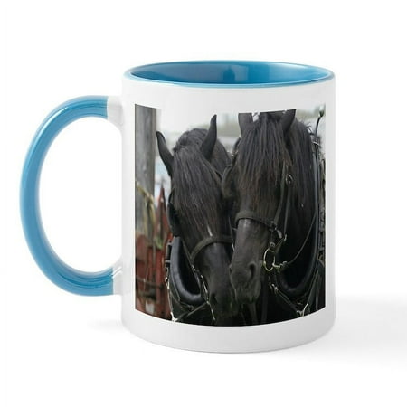 

CafePress - Percheron Draft Horses Mug - 11 oz Ceramic Mug - Novelty Coffee Tea Cup