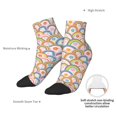 thumbnail image 6 of Fuzoiu Rainbow Flowers Print Adult Socks, Crew Moisture-wicking Socks, Unisex Cushion Crew Socks,Casual Sports Ankle Socks, 6 of 7