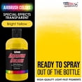 thumbnail image 2 of U.S. Art Supply 8-Ounce Transparent Bright Yellow Airbrush Paint, 2 of 8
