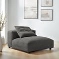 thumbnail image 2 of Modular Armless Chair, Dark Gray, Fabric, Living Room Lounge Cafe Lobby Hospitality Restaurant, Modern Contemporary, HB37159, 2 of 9