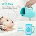 thumbnail image 2 of Baby Bath Rinse Cup Rinsing Hair Water Pourer, Baby Bath Pitcher Hair Washing Control The Flow Rinser Cup（turquoise）, 2 of 5