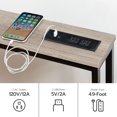 thumbnail image 4 of HOOBRO 47.2" Skinny Console Table with Power Outlets, 5.9" Behind Couch Table with Charging Station, Narrow Sofa Table, Long Entryway Table for Living Room, Hallway, Foyer, Greige BG15XG01G1, 4 of 14