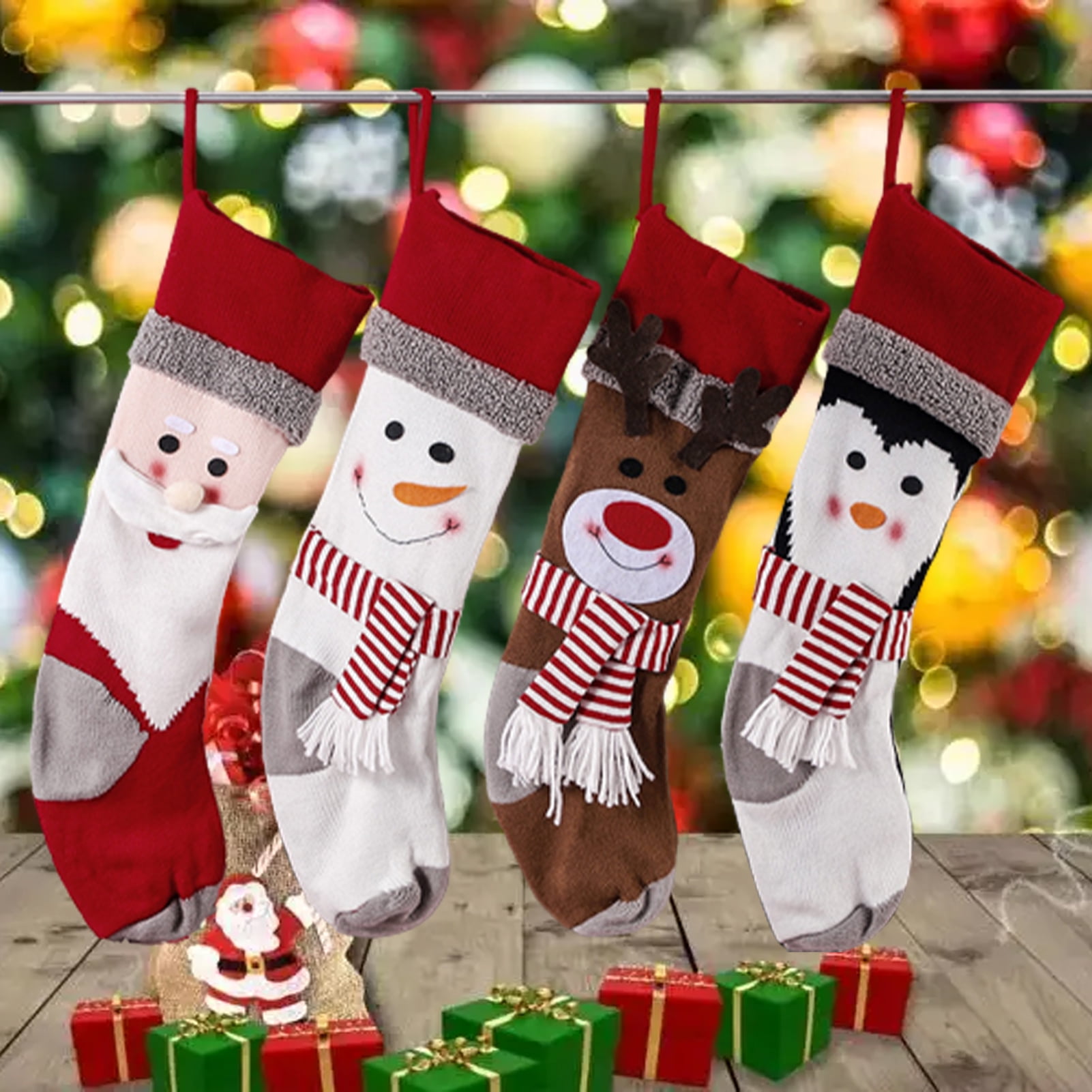 Cheer US Christmas Stockings,Stockings Christmas, Knit Christmas Stockings, Large Christmas 