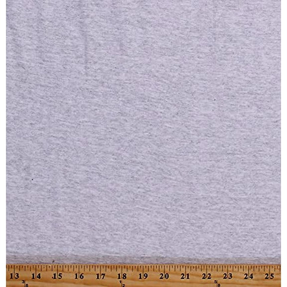 Heathered Jersey Knit Light Heather Gray 60" Wide Cotton Fabric by the Yard (8055)