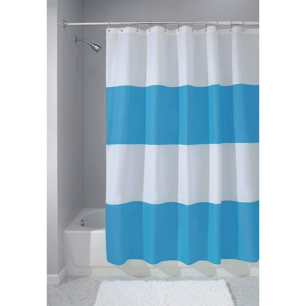 InterDesign MildewFree WaterRepellent Zeno Fabric Shower Curtain, 72