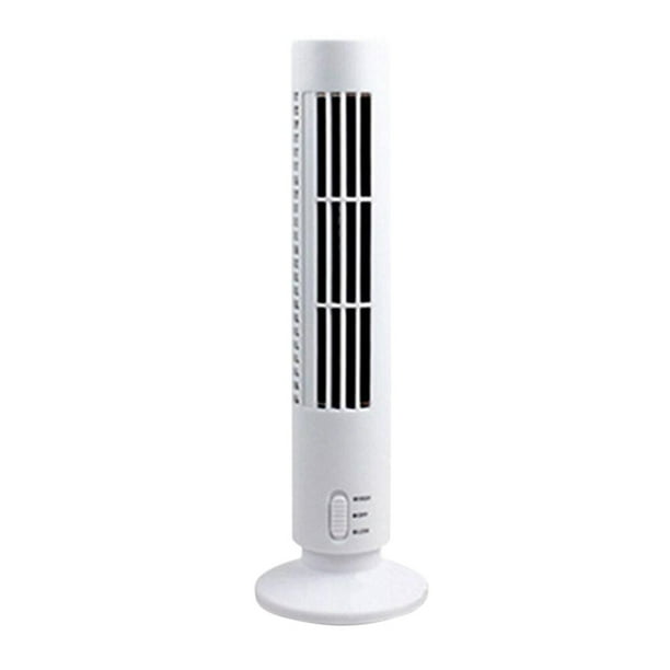 Ventilador de torre mini portátil USB, aire acondicionado, purificador, ventilador de torre (blanco)