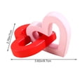 thumbnail image 2 of Jiibva Wooden Heart-Shaped Intertwined Ornament Wooden Heart Signs Wooden Heart Hollow Table Blocks Decorative Home Decor, 2 of 7