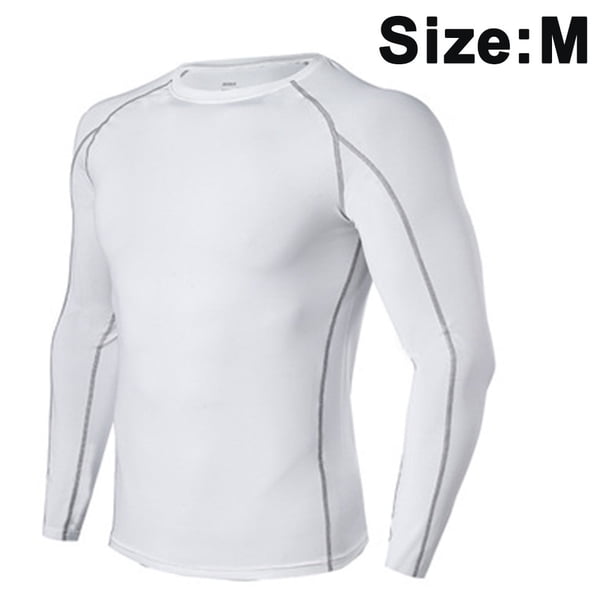 Camiseta de manga larga para correr para hombre, camiseta de Fitness para correr, entrenamiento deportivo, mallas elásticas de manga larga transpirables de secado rápido