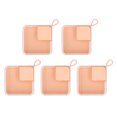 thumbnail image 1 of Soporte para esponjas de maquillaje, portátil, transparente, con forma rectangular, con anillo colgante, Color naranja, 5 uds., 1 of 14