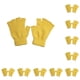 thumbnail image 3 of Sonducket 1 par de guantes sin dedos, tejido artesanal, guante de medio dedo, cubiertas para manos, calentador de manos de punto con Color Amarillo 10Conjunto, 3 of 6