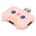thumbnail image 2 of USB Hub, Cartoon High Speed Transmission Plug And Play Multifunction 3 In 1 USB Dock Station  For Home For Mouse For Laptop White,Pink, 2 of 8