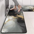 thumbnail image 2 of Kitchen Rugs Sets Of 2,Gray Black Gold Marble Pattern Anti Fatigue Kitchen Mat Rugs Non Slip Washable,Decorative Kitchen Floor Mats for Kitchen,Sink,Laundry,17"x47"+17"x47", 2 of 5