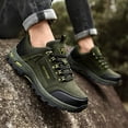 thumbnail image 3 of Dakaela Men's Hiking Shoes Waterproof Fashion Walking Sneakers Outdoor Casual Workout Trekking Climbing Running Shoes Green 7.5, 3 of 9
