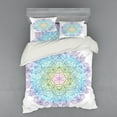 thumbnail image 1 of Ambesonne Ethnic Bedding Set 4 Pcs, Metatron Cube on a Mandala, Queen, Multicolor, 1 of 3
