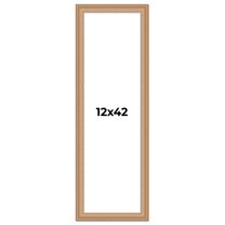 12x42 Frame Charleston Honey Brown Solid Wood Picture Frame Width 1.75 Inches | Interior Depth 0.5