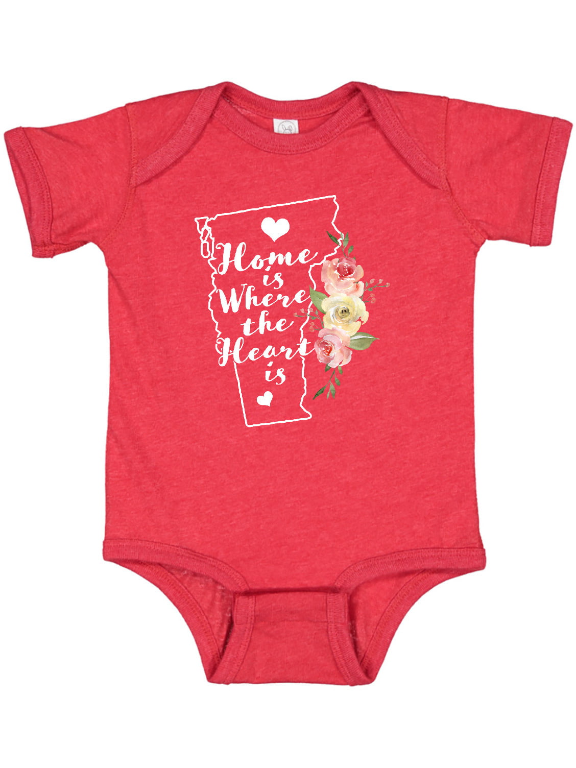 inktastic Vermont Home is Where The Heart is with Watercolor Infant Creeper