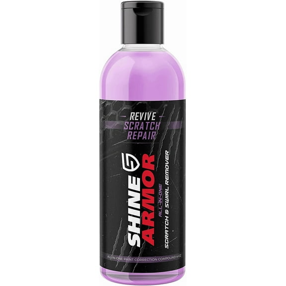 Shine Armor Revive Scratch Repair for Vehicles, Shine Cloth Remover 4 oz.