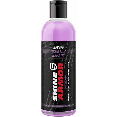 Shine Armor Revive Scratch Repair for Vehicles, Shine Cloth Remover 4 oz.