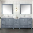 thumbnail image 4 of Coraline 92 in W Dark Grey Double Bath Vanity, Carrara Marble Top, and Faucet Set, 4 of 5