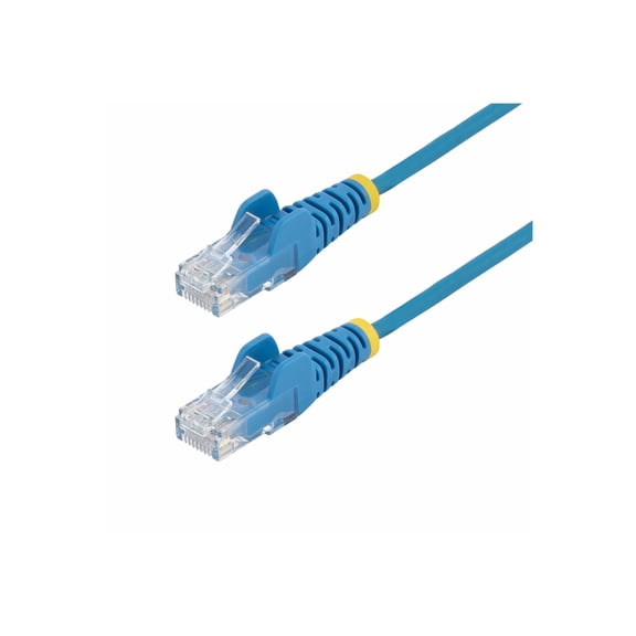 StarTech 5ft Blue Slim CAT6 Ethernet Cable, Snagless RJ45, LSZH, 28AWG Pure Bare Copper, Slim Network Patch Cable/Cord