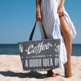 thumbnail image 6 of Disketp Coffee Is Always A Good Idea Large Capacity Beach Bag, Waterproof Sandproof Beach Swim Pool Bag Tote Bag for Women, 6 of 7