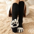 thumbnail image 4 of Polyester Fuzzy Cat Paw Calf Socks for Women: Warm, Non-Slip and Suitable for Home, Office or On-the-Go, 4 of 10