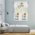 thumbnail image 5 of Sunflower Sunshine Kitchen Curtains Sets for Windows 36 Inch Length, Pastoral Bees Farmhouse Floral Rod Pocket Window Treatments Tier Curtains and Valances Set for Bedroom/Bathroom, 5 of 8