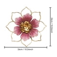 thumbnail image 3 of Outdoor Metal Wall Art, Metal Flower Wall Art, 12 in Diameter, Gold Accent, Patio Wall Decor, Yellow Petals, 1 Pc, 2026 Decorations, Outdoor Garden Decor, 3 of 5
