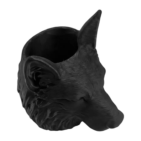 Multifunctional Wolf Head Pen Holder 3D‑Printed Tabletop Creative Storage Holder Small Item Organizer for Desk Bookshelf and Home Decor