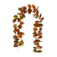 thumbnail image 2 of Artificial Maple Leaf Garland, 69 Inch Faux Vine For Fireplace Door Railing Wall Decor, Halloween Decor Thanksgiving Decor Fall Decor Autumn Harvest Party Holiday Decoration, 2 of 6